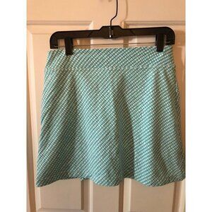 Women's Athleta Sport Skort A-Line Golf Tennis Teal Gray White Size Small